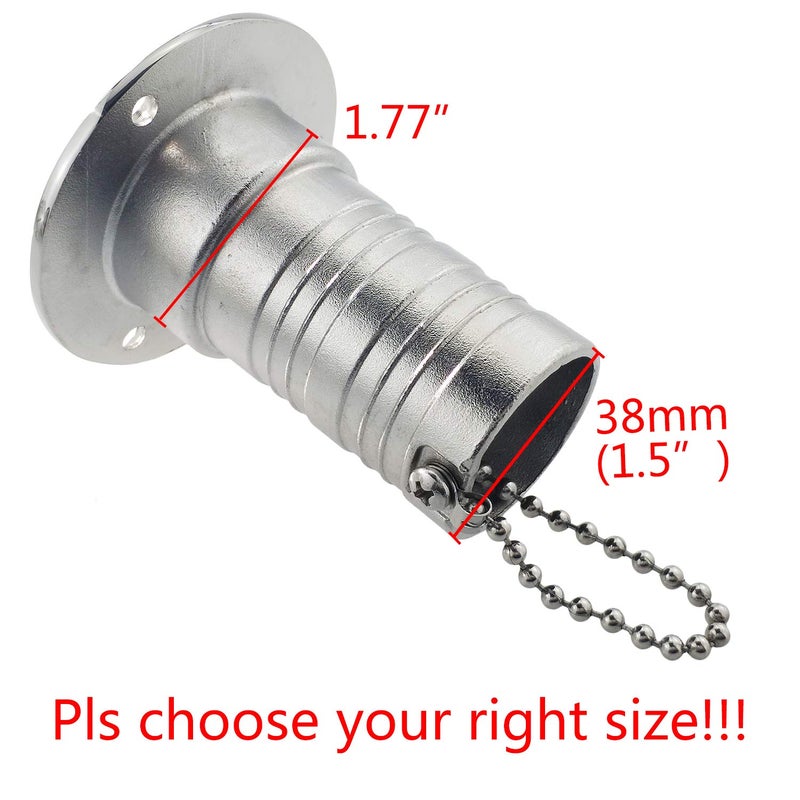 NRC&XRC New Casting 1-1/2"(38mm) Boat Water Deck Fill/Filler with Key Cap Water Marine 316 Stainless Steel Hardware for Boat Yacht Caravan - Image 4